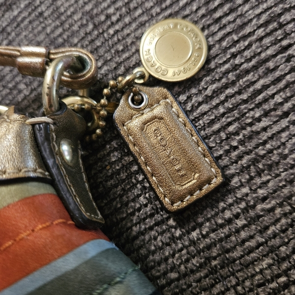 Coach Multi-color stripe wristlet. - Picture 3 of 11